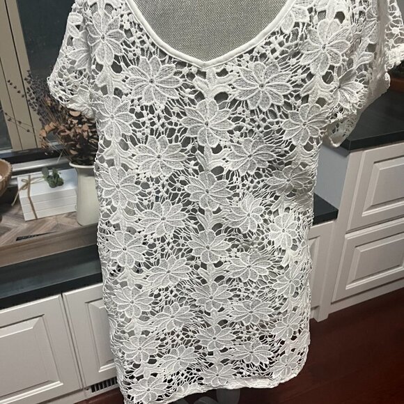 Target Xhilaration White Beach Cover up Size M NWOT - Picture 2 of 2
